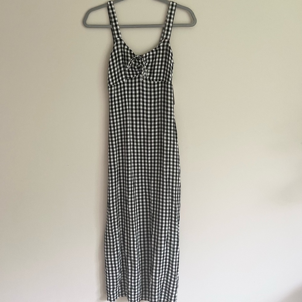 NWT Midi Gingham Dress XS